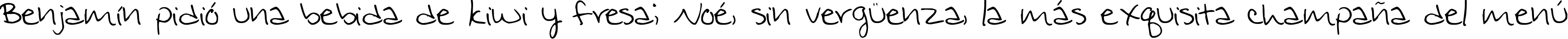 Пример написания шрифтом Jennifer's Hand Writing текста на испанском