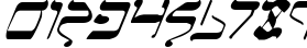 Пример написания цифр шрифтом Jerusalem Italic