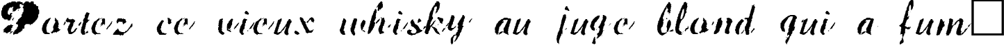 Пример написания шрифтом Jet Plane текста на французском