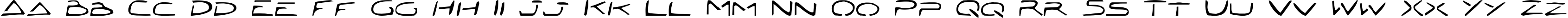 Пример написания английского алфавита шрифтом Jetta Tech