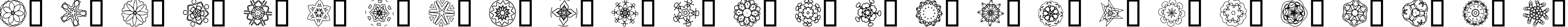 Пример написания английского алфавита шрифтом JI Kaleidoscope Bats 5