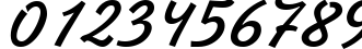 Пример написания цифр шрифтом Jikharev