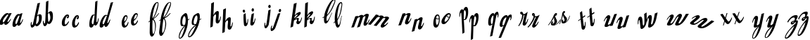 Пример написания английского алфавита шрифтом Jingopop