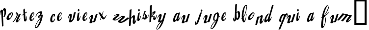 Пример написания шрифтом Jingopop текста на французском
