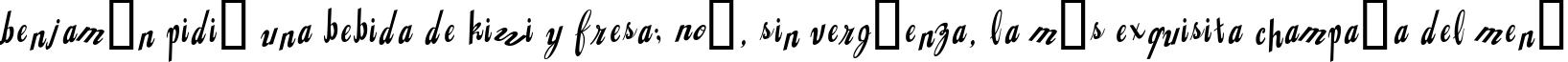 Пример написания шрифтом Jingopop текста на испанском