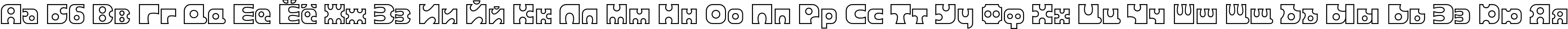 Пример написания русского алфавита шрифтом Joker Outline