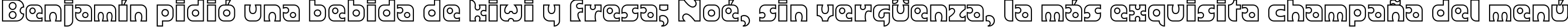 Пример написания шрифтом Joker Outline текста на испанском