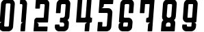 Пример написания цифр шрифтом JOORAN Italic