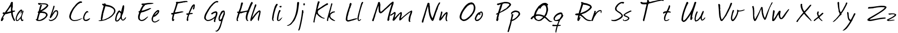Пример написания английского алфавита шрифтом Journal