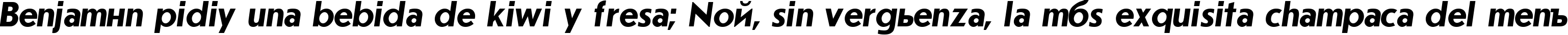 Пример написания шрифтом Journal SansSerif Bold Italic:001.001 текста на испанском