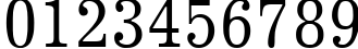 Пример написания цифр шрифтом Journal95