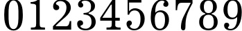 Пример написания цифр шрифтом JournalC