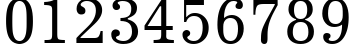 Пример написания цифр шрифтом JournalCTT