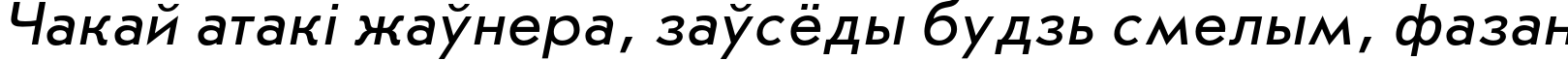 Пример написания шрифтом JournalSansC Italic текста на белорусском