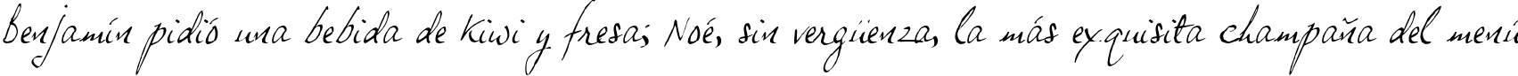 Пример написания шрифтом JP Hand Slanted текста на испанском