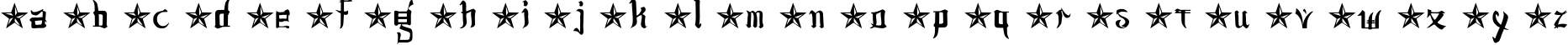 Пример написания английского алфавита шрифтом jsa lovechinese