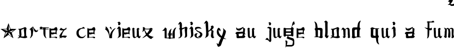 Пример написания шрифтом jsa lovechinese текста на французском