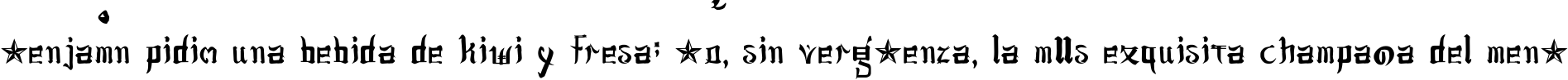 Пример написания шрифтом jsa lovechinese текста на испанском