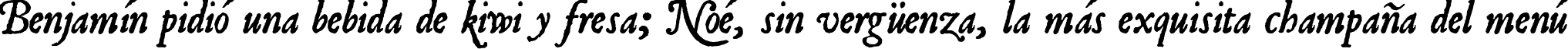 Пример написания шрифтом JSL Ancient Italic текста на испанском
