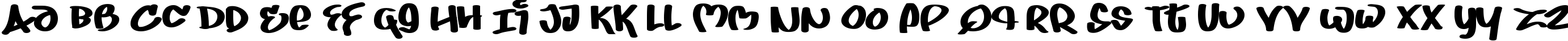 Пример написания английского алфавита шрифтом Juice