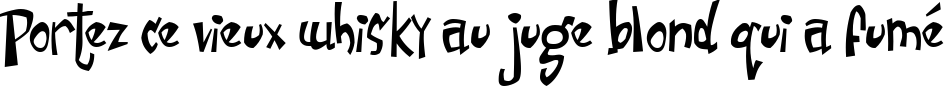 Пример написания шрифтом Junior & Stinky текста на французском