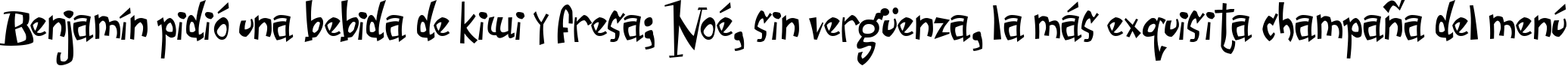 Пример написания шрифтом Junior & Stinky текста на испанском