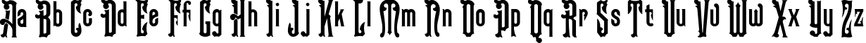 Пример написания английского алфавита шрифтом Kabriolet