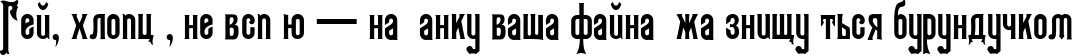 Пример написания шрифтом Kabriolet текста на украинском