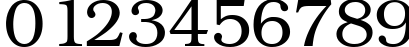 Пример написания цифр шрифтом KacstBook