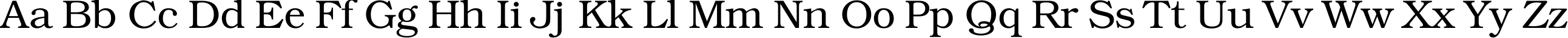 Пример написания английского алфавита шрифтом KacstTitle