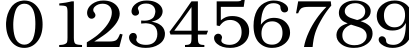 Пример написания цифр шрифтом KacstTitle