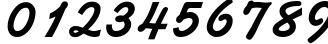 Пример написания цифр шрифтом Kaliakra
