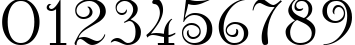 Пример написания цифр шрифтом Kamelia