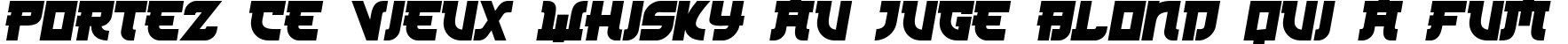 Пример написания шрифтом Kamikaze Italic текста на французском