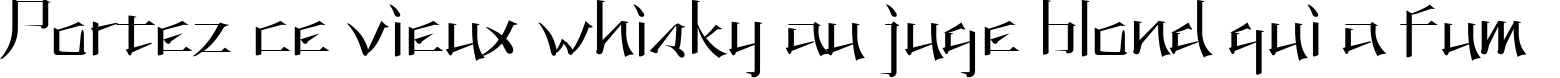 Пример написания шрифтом KANEIWA alp regular текста на французском