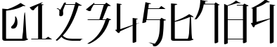 Пример написания цифр шрифтом KANEIWA alp regular