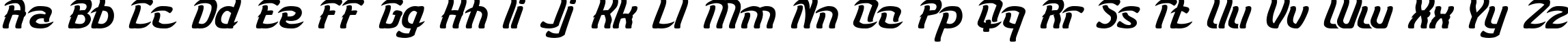 Пример написания английского алфавита шрифтом KARATE-light