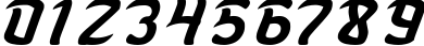 Пример написания цифр шрифтом KARATE-light