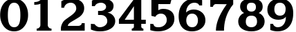 Пример написания цифр шрифтом Karelia Bold