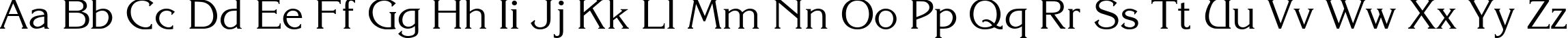 Пример написания английского алфавита шрифтом KarinaC