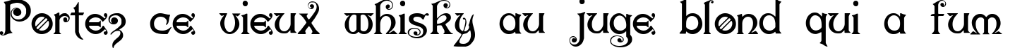 Пример написания шрифтом Karnac One текста на французском