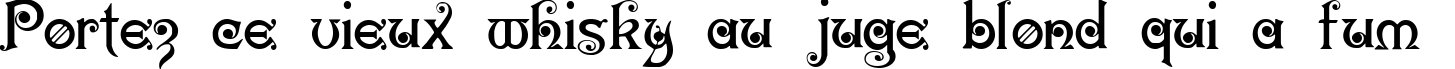 Пример написания шрифтом Karnac Two текста на французском