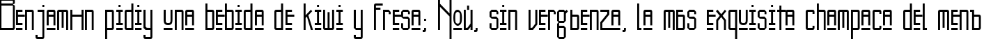 Пример написания шрифтом Kashmir текста на испанском