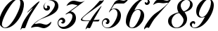 Пример написания цифр шрифтом KB ChopinScript