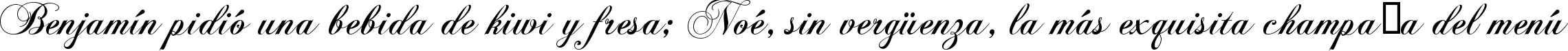 Пример написания шрифтом KB ChopinScript текста на испанском