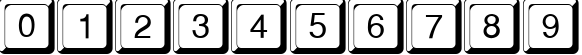 Пример написания цифр шрифтом Keystroke