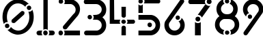 Пример написания цифр шрифтом Kharnorric