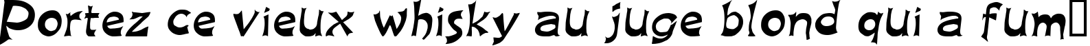 Пример написания шрифтом King Arthur Special Normal текста на французском