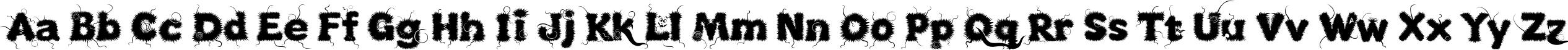 Пример написания английского алфавита шрифтом Kingthings Lupineless