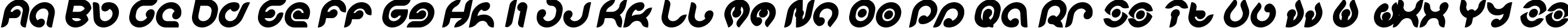 Пример написания английского алфавита шрифтом KIOSHIMA Bold Italic